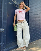 Lily Blossom Aesthetic Baby Tee for Women